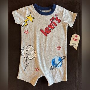 NWT Levi's Gray and Blue T-Shirt Romper